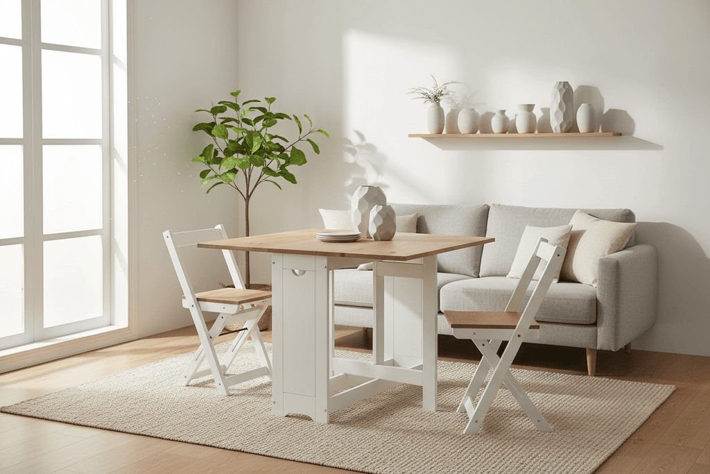 Ensemble table et 4 chaises pliantes dans un petit appartement - photo 21