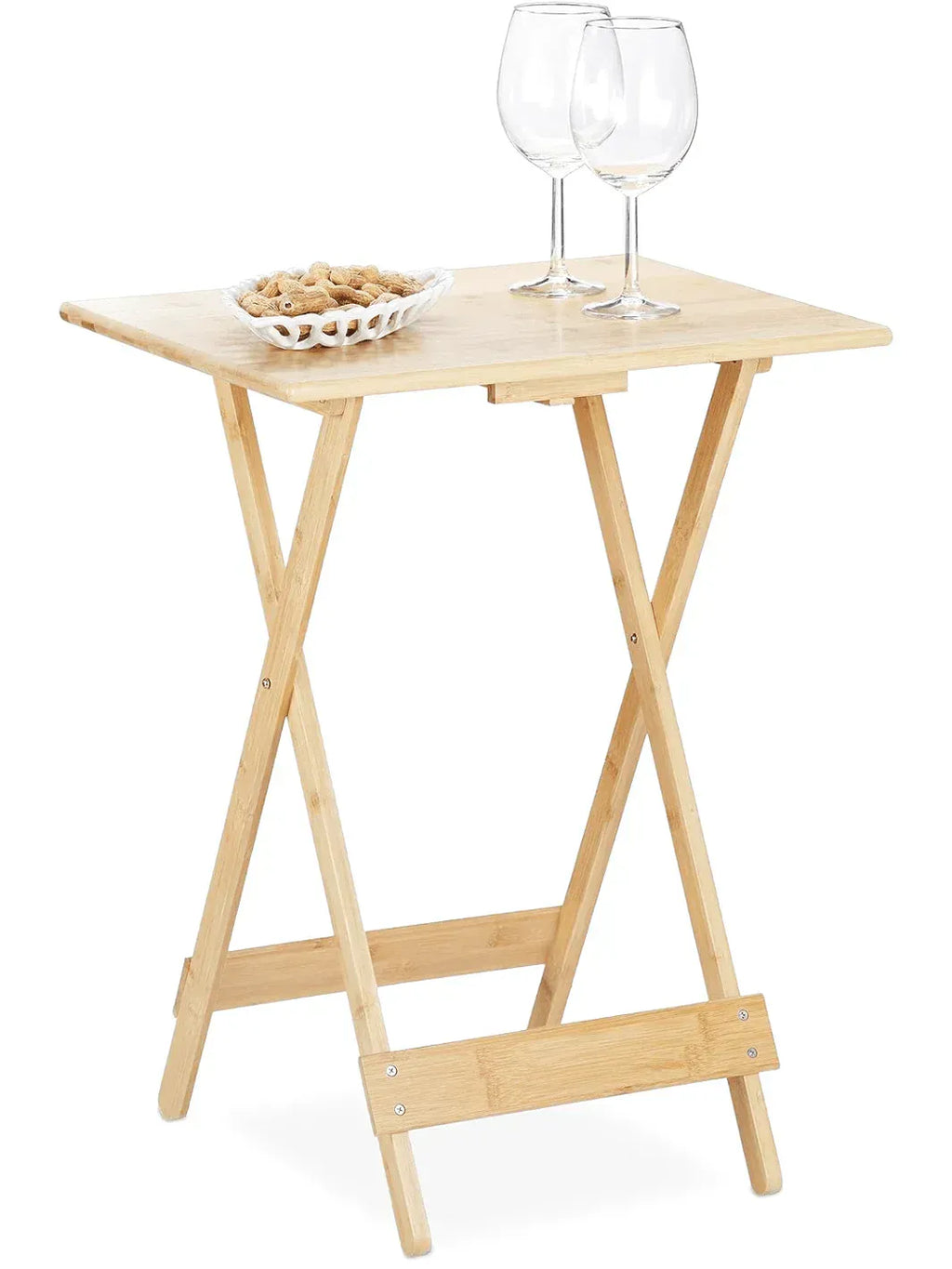 Meuble table pliante replié à 4 cm d'épaisseur contre un mur