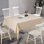 Nappe de table rectangulaire 155 x 400 cm en tissu aspect lin sur une grande table - photo 7