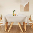 Nappe de table rectangulaire 155 x 400 cm en tissu aspect lin sur une grande table - photo 3