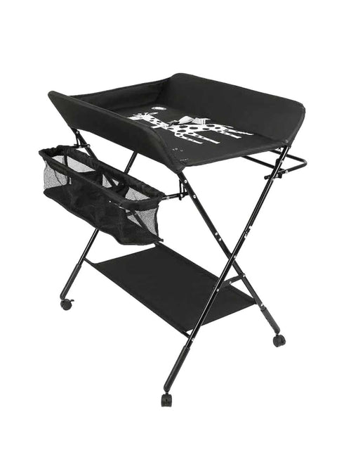 Petite table à langer pliante avec structure métal et plan en tissu oxford