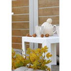 Petite table basse de jardin pliante de 40 cm à côté d'un transat - photo 7