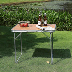 Petite table de camping pliante valise repliée à 4,6 cm d'épaisseur - photo 10