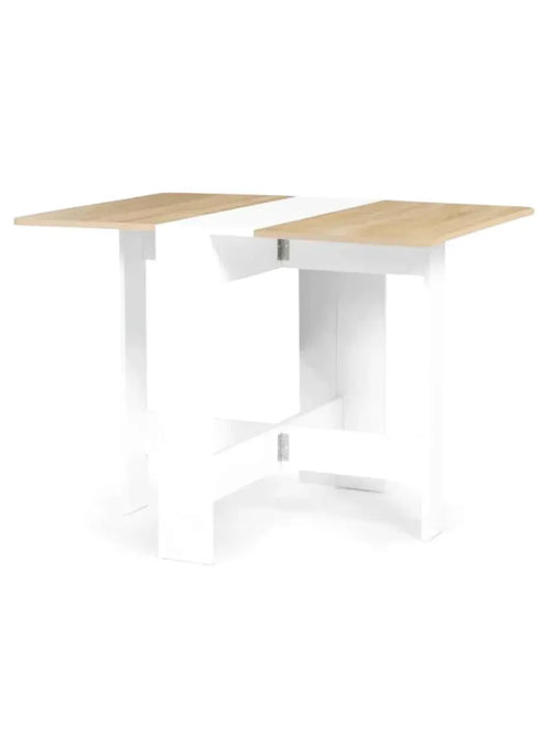 Petite table de cuisine pliante de 103 cm dépliée dans une cuisine