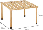 Petite table de jardin en bois pliante sur une terrasse - photo 3