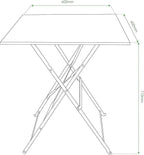 Petite table de jardin pliante en métal de 60 x 60 cm sur une terrasse - photo 4