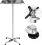 Petite table haute pliante 60 x 60 cm avec plateau inox en position haute - photo 4