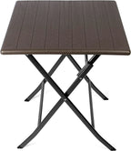Petite table de jardin pliante carrée de 61,5 cm en acier et HDPE - photo 8