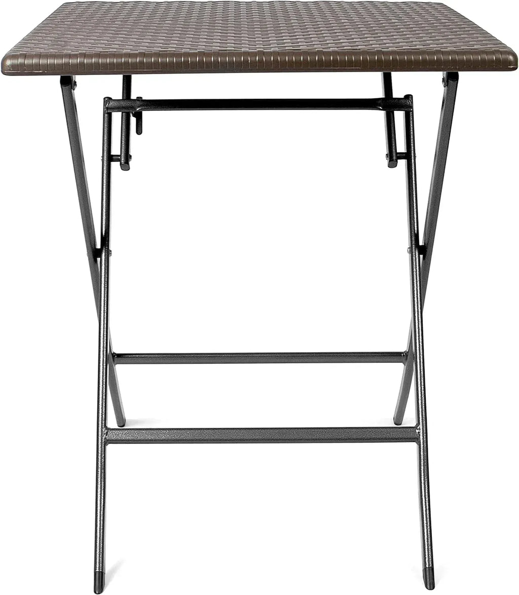 Petite table de jardin pliante carrée de 61,5 cm en acier et HDPE - photo 4