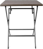 Petite table de jardin pliante carrée de 61,5 cm en acier et HDPE - photo 4