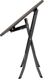 Petite table de jardin pliante carrée de 61,5 cm en acier et HDPE - photo 7