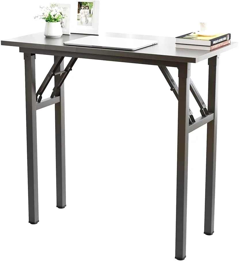 Petite table pliante blanche de 80 x 40 cm avec cadre métallique - photo 8