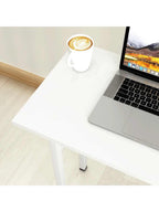Petite table pliante blanche de 80 x 40 cm avec cadre métallique - photo 3