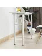 Petite table pliante blanche de 80 x 40 cm avec cadre métallique - photo 2