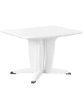 Petite table pliante en plastique de 114 cm résistante aux UV sur une terrasse
