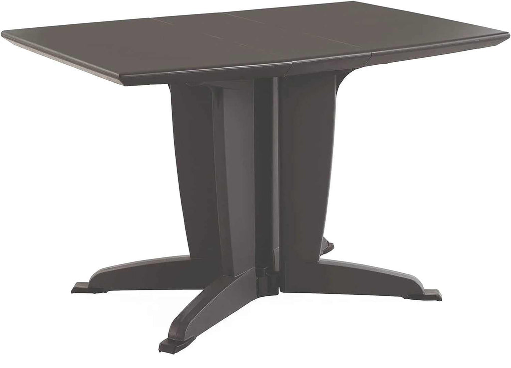 Petite table pliante en plastique de 114 cm résistante aux UV sur une terrasse - photo 6