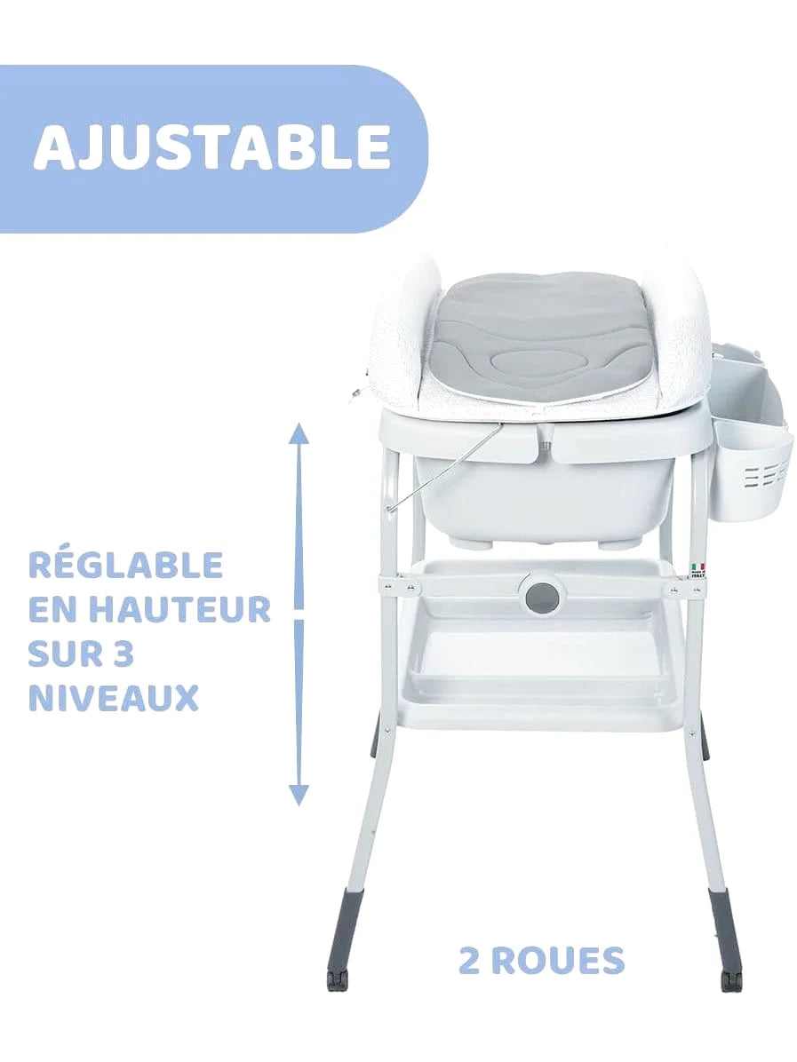 Table à langer avec baignoire pliante intégrée dans une salle de bain - photo 5