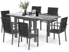 Table à manger extérieur pliante extensible en aluminium sur une terrasse - photo 14