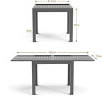 Table à manger extérieur pliante extensible en aluminium sur une terrasse - photo 2