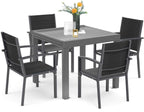 Table à manger extérieur pliante extensible en aluminium sur une terrasse - photo 9