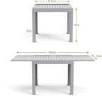 Table à manger extérieur pliante extensible en aluminium sur une terrasse - photo 7