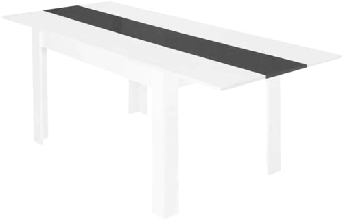 Table à manger pliante 6 personnes de 140 cm avec ses rallonges déployées