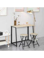 Table à manger pliante avec deux tabourets assortis dans un studio - photo 4