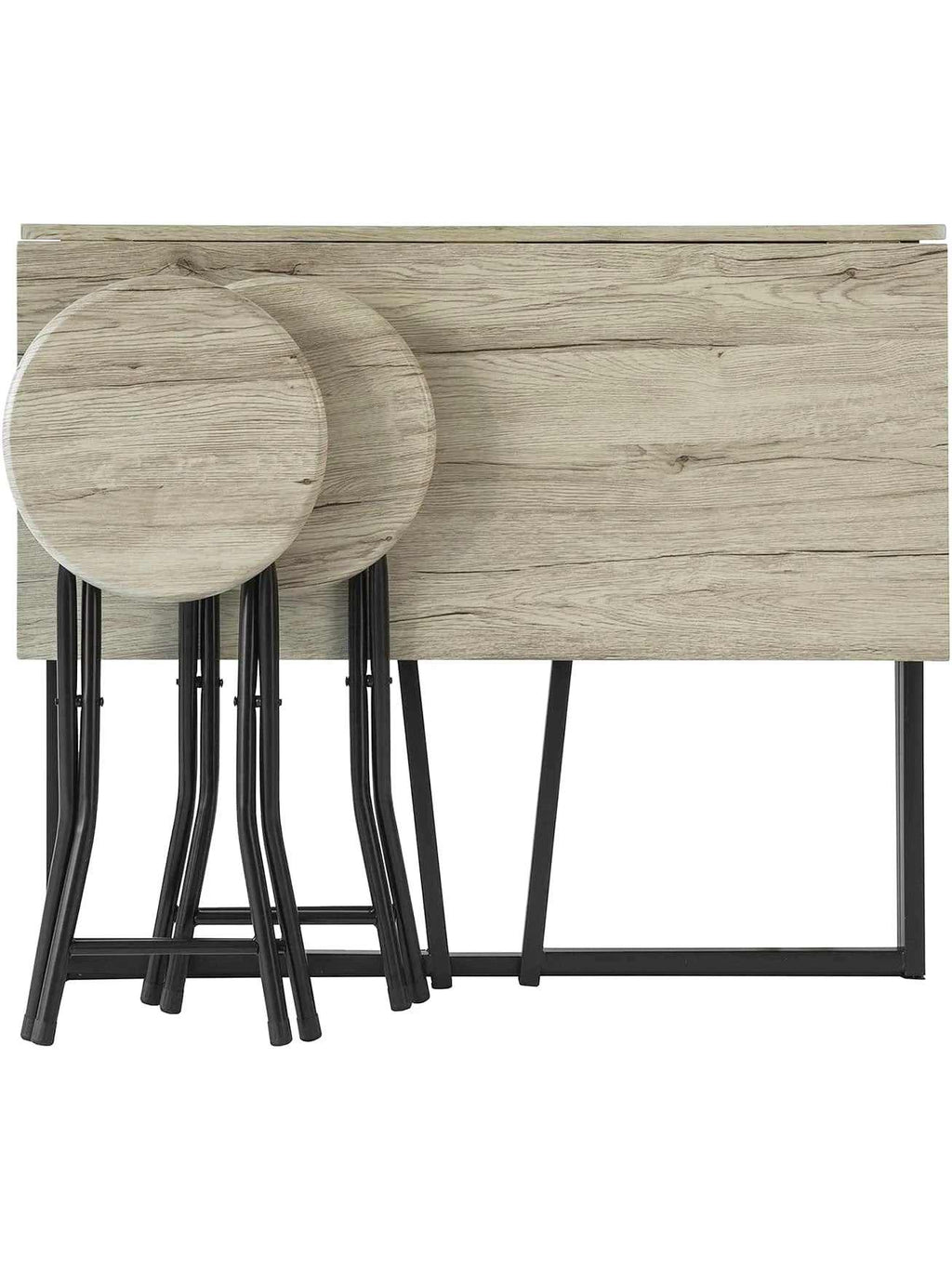 Table à manger pliante avec deux tabourets assortis dans un studio - photo 2