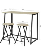 Table à manger pliante avec deux tabourets assortis dans un studio - photo 3
