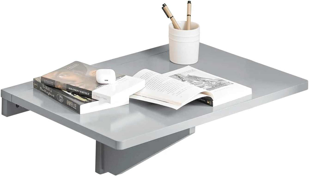 Table à manger pliante murale en bois de 60 x 40 cm dépliée contre un mur - photo 4
