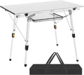 Table de balcon pliante en aluminium à hauteur réglable sur un balcon