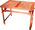 Table de balcon pliante en bois massif de 109 x 79 cm sur un balcon
