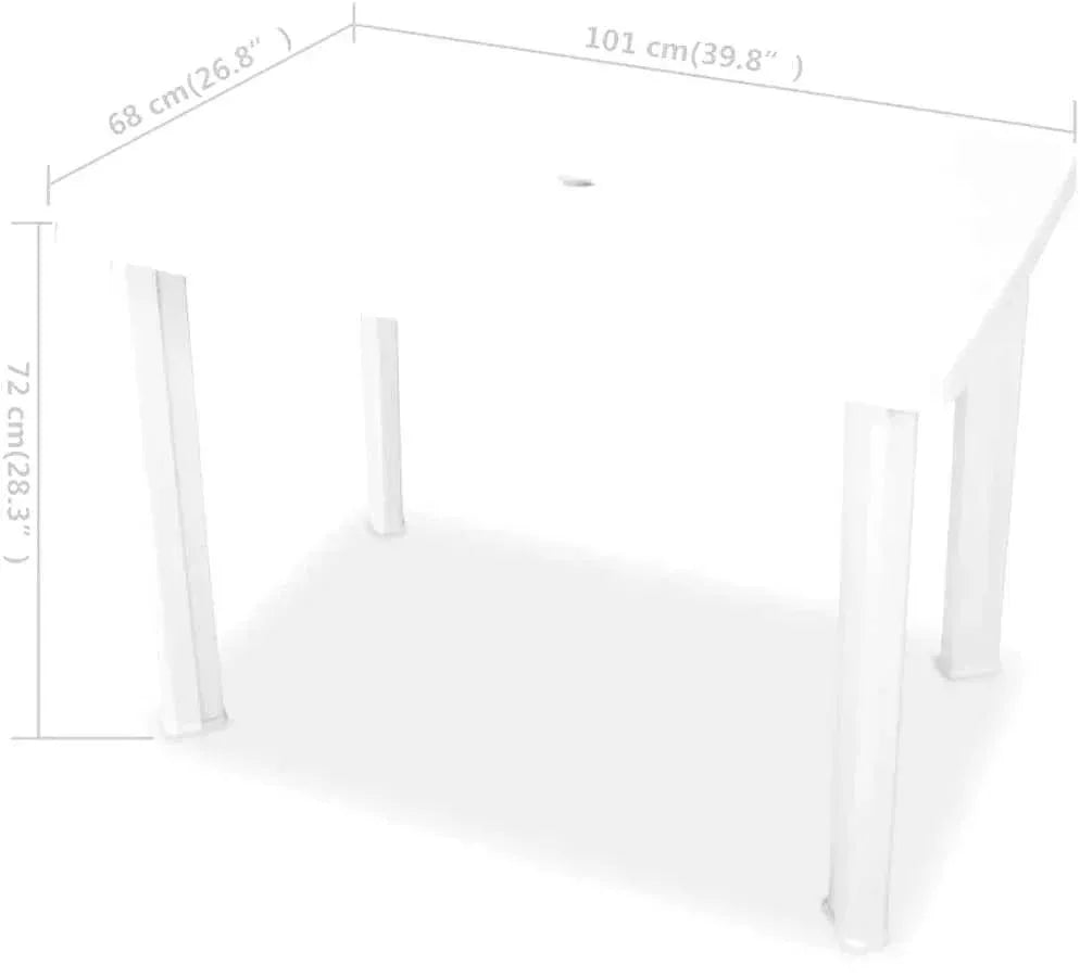 Table de balcon pliante en plastique de 126 x 76 cm sur un balcon large - photo 2