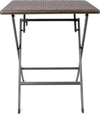 Table de balcon pliante rectangulaire en acier et HDPE sur une terrasse - photo 4