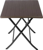 Table de balcon pliante rectangulaire en acier et HDPE sur une terrasse - photo 6