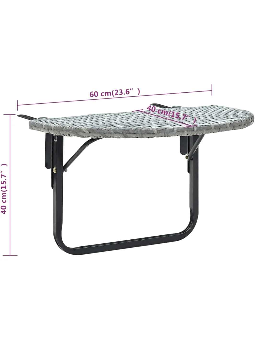 Table Balcon Suspendue Pliante