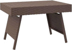 Table basse picnic pliante en résine tressée 60 x 40 cm posée sur une pelouse - photo 6