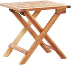 Table basse pliante de balcon en acacia massif de 40 x 40 cm