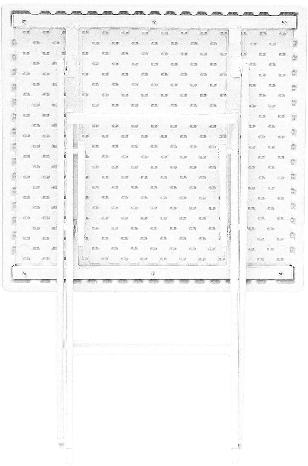 Table basse pliante blanche carrée de 61,5 cm dans un salon clair - photo 2