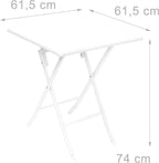Table basse pliante blanche carrée de 61,5 cm dans un salon clair - photo 3