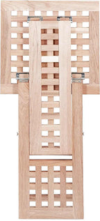 Table basse pliante en bois de noyer de 40 cm dépliée dans un salon - photo 3