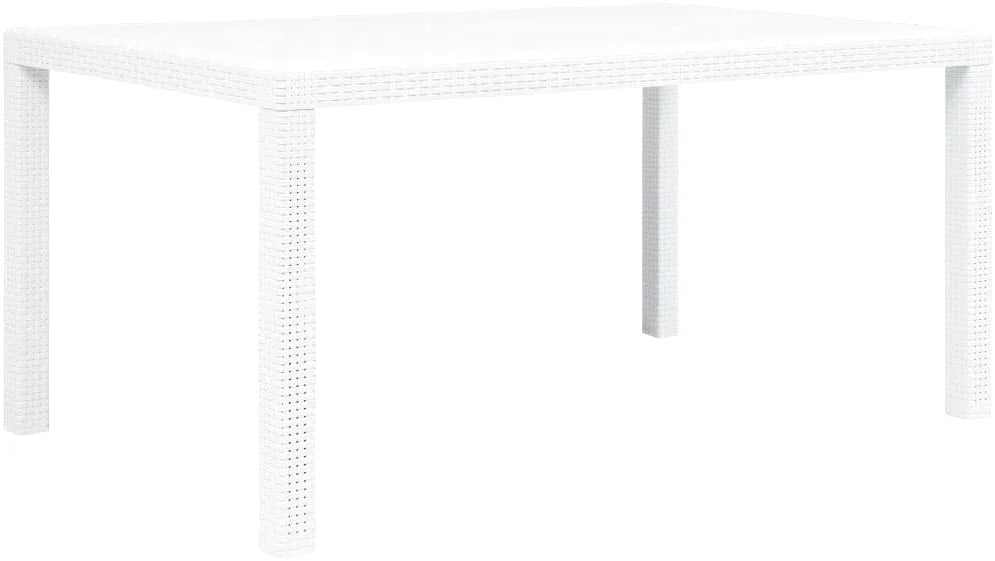 Table blanche en plastique pliante carrée de 79 cm sur une terrasse - photo 5