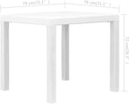 Table blanche en plastique pliante carrée de 79 cm sur une terrasse - photo 2
