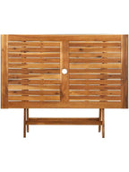 Table bois pliante extérieur en acacia massif huilé 120 x 70 cm sur une terrasse - photo 2