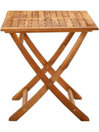 Table bois pliante extérieur en acacia massif huilé 120 x 70 cm sur une terrasse - photo 3