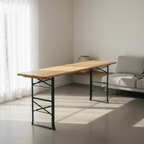 Table brasserie pliante de 170 cm en bois massif lors d'une fête - photo 4