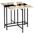 Table console de jardin pliante de 103 cm dépliée sur une terrasse - photo 2