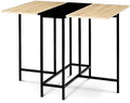 Table console de jardin pliante de 103 cm dépliée sur une terrasse