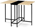 Table console de jardin pliante de 103 cm dépliée sur une terrasse