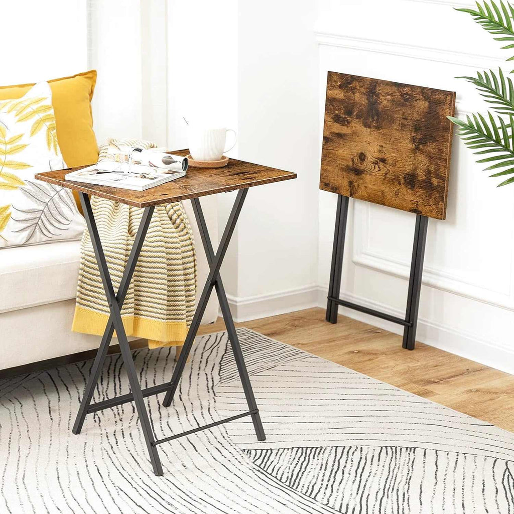 Table d'appoint pliante de balcon de 48 x 36 cm à côté d'un fauteuil - photo 4